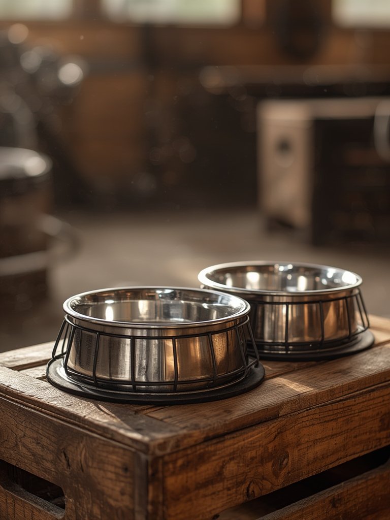 stainless steel dog bowls details