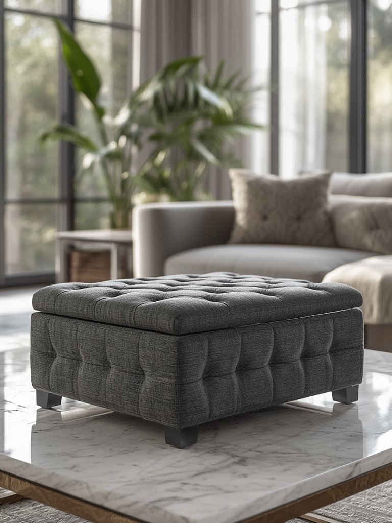 Folding Storage Ottoman: 7 Ultimate Tips for Best Living Room Storage 2 folding storage ottoman details