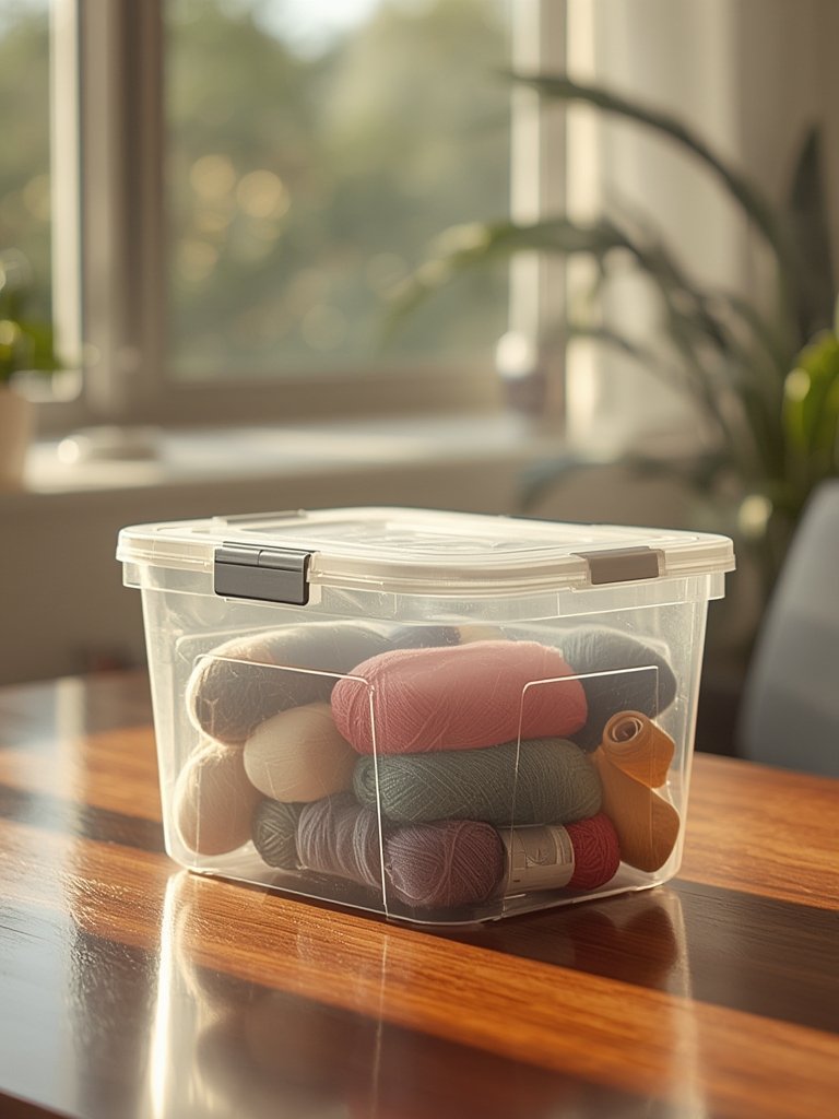 clear storage bins with lids details