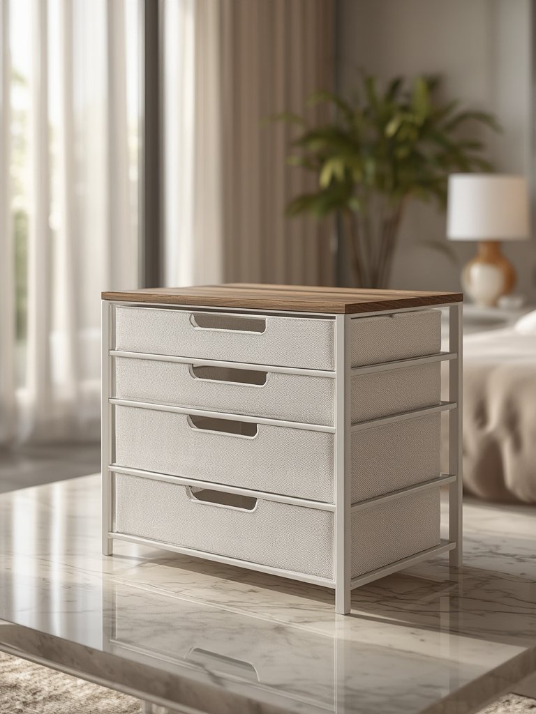 5-drawer fabric storage organizer details