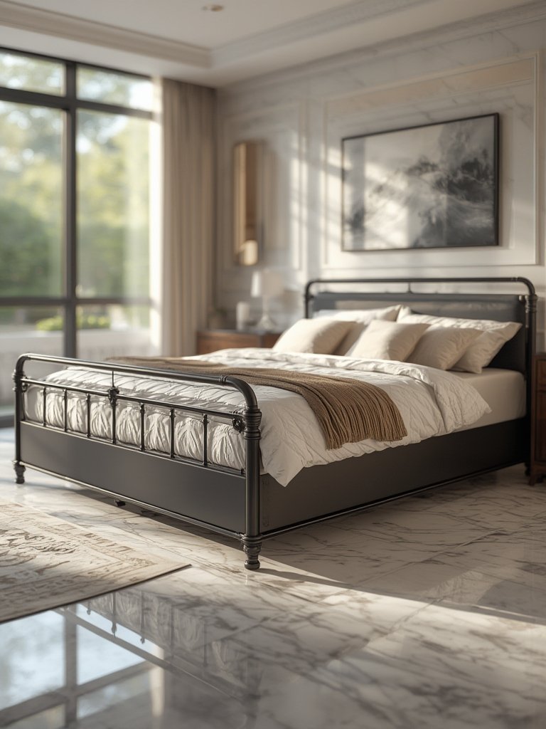 queen bed frame details