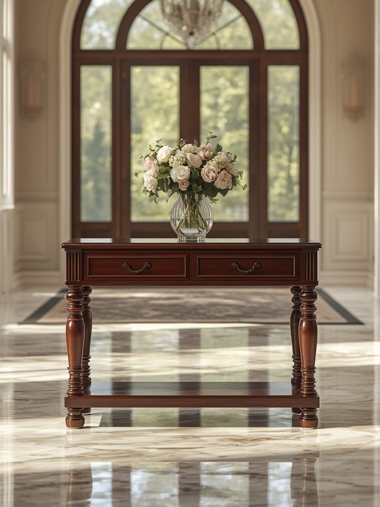 entryway console table details