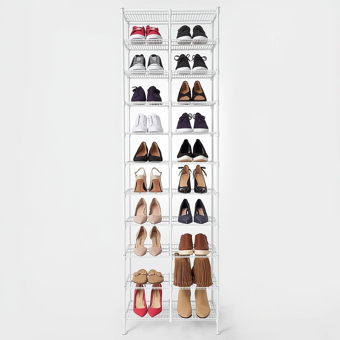 Over The Door Shoe Organizer: 12 Tier Heavy Duty Metal & Mesh Review 1 over the door shoe organizer
